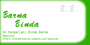 barna binda business card